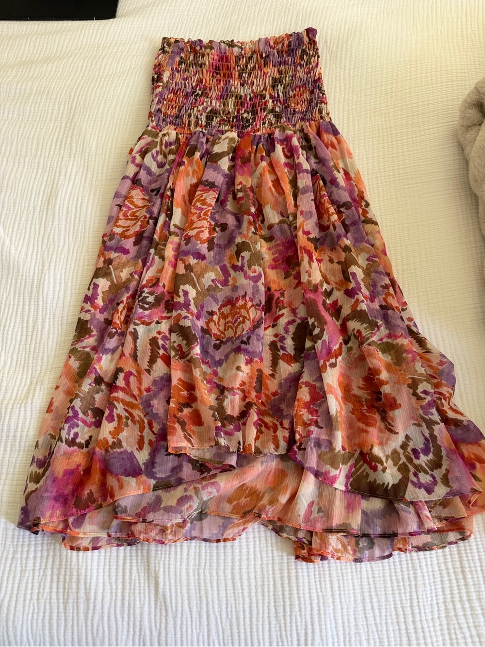 MISA Los Angeles Floral Strapless Dress/skirt
